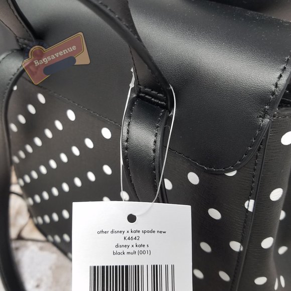 Minnie Mouse Black Backpack Polka Dot Large Bifold Wallet White Kate Spade main image 9
